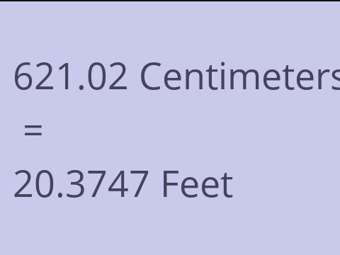 621.02 CM TO FEET