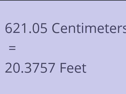 621.05 CM TO FEET