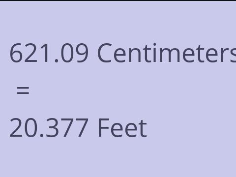 621.09 CM TO FEET