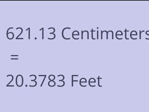 621.13 CM TO FEET