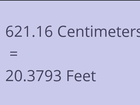 621.16 CM TO FEET