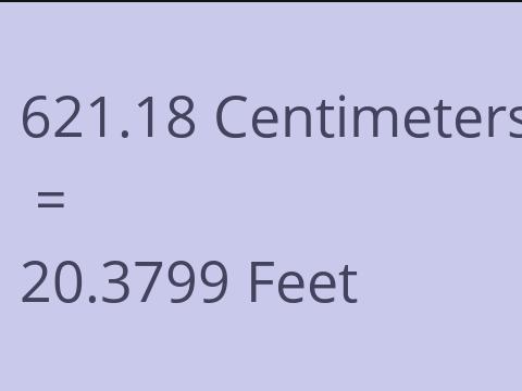 621.18 CM TO FEET