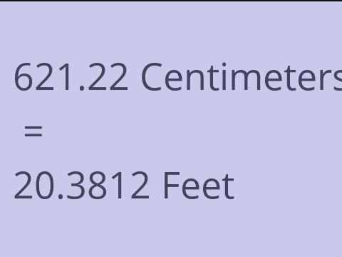 621.22 CM TO FEET