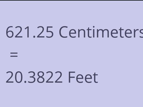 621.25 CM TO FEET