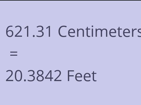 621.31 CM TO FEET