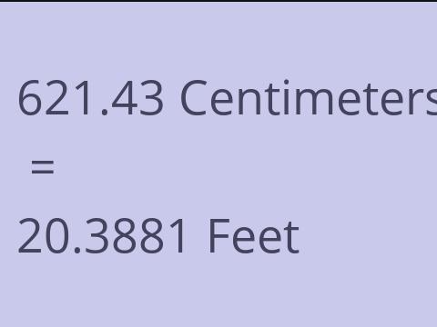 621.43 CM TO FEET