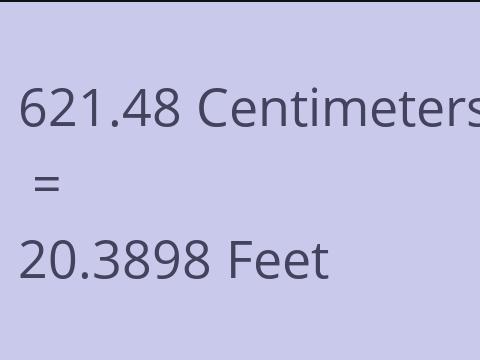 621.48 CM TO FEET