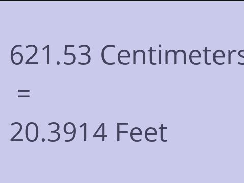 621.53 CM TO FEET