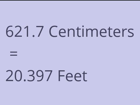 621.7 CM TO FEET