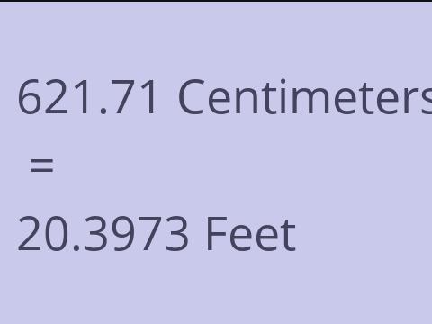 621.71 CM TO FEET