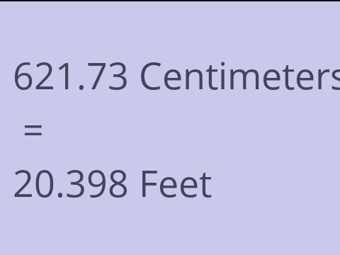 621.73 CM TO FEET