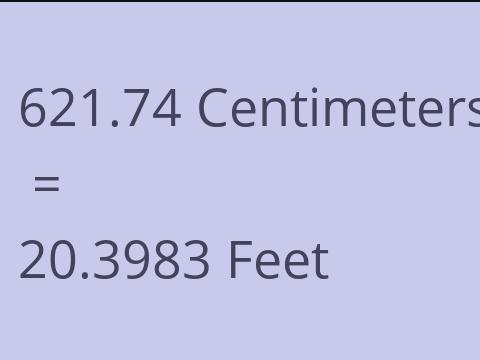 621.74 CM TO FEET