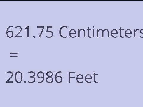 621.75 CM TO FEET