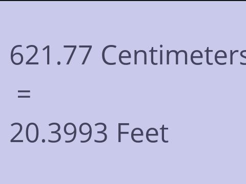 621.77 CM TO FEET