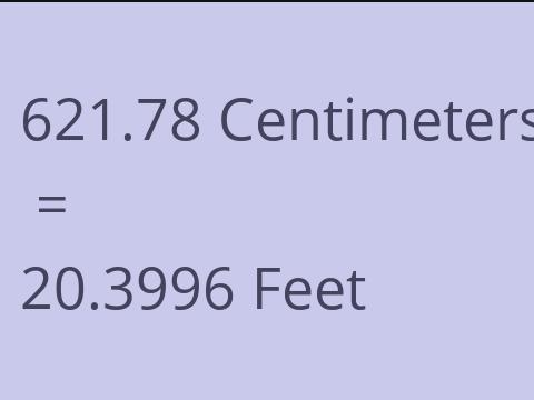 621.78 CM TO FEET