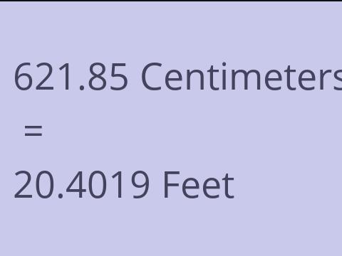 621.85 CM TO FEET