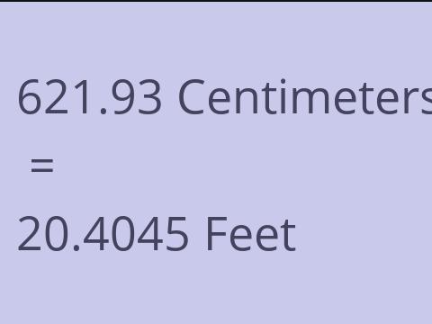 621.93 CM TO FEET