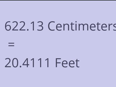 622.13 CM TO FEET