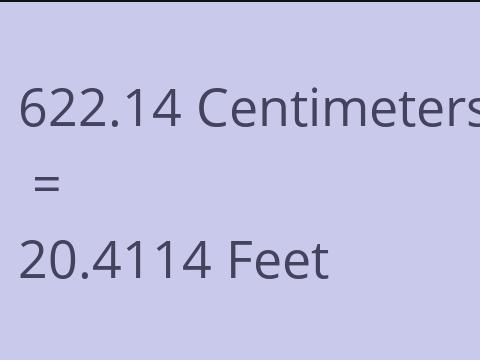 622.14 CM TO FEET