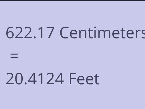 622.17 CM TO FEET