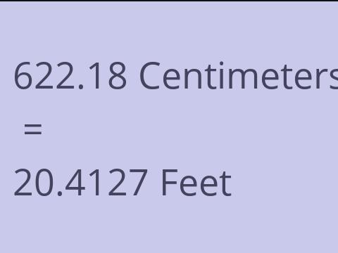 622.18 CM TO FEET