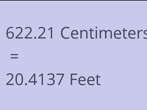 622.21 CM TO FEET