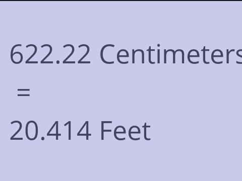 622.22 CM TO FEET