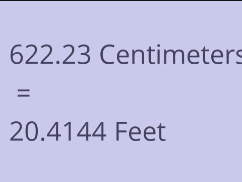 622.23 CM TO FEET