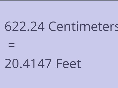 622.24 CM TO FEET