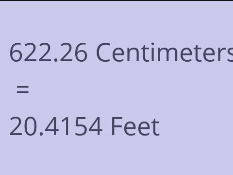 622.26 CM TO FEET