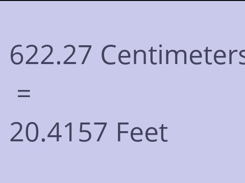 622.27 CM TO FEET