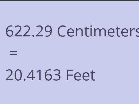 622.29 CM TO FEET