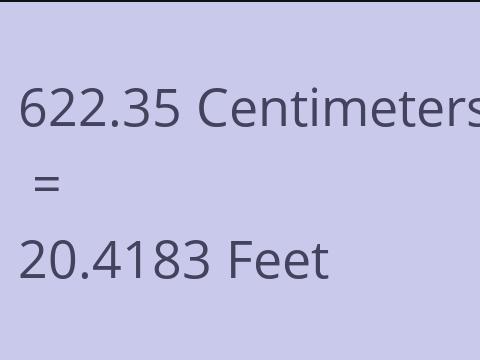 622.35 CM TO FEET