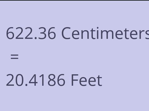 622.36 CM TO FEET