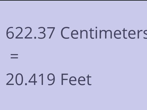 622.37 CM TO FEET