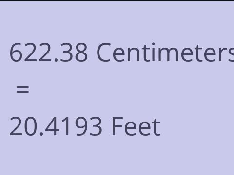 622.38 CM TO FEET