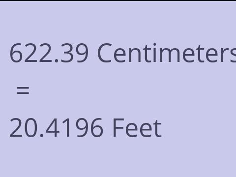 622.39 CM TO FEET