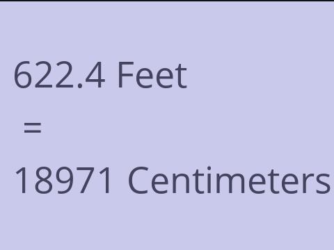 622.4 FEET TO CM