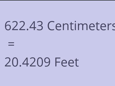 622.43 CM TO FEET