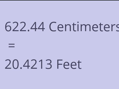 622.44 CM TO FEET