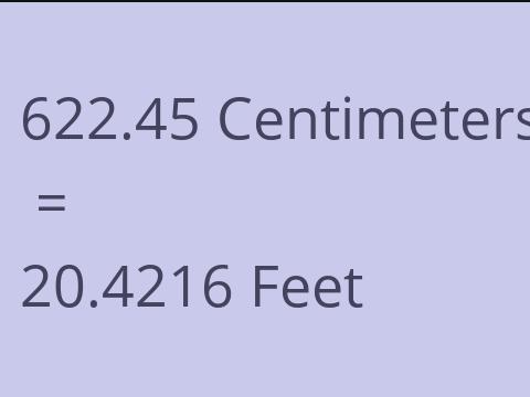 622.45 CM TO FEET