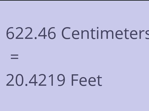 622.46 CM TO FEET