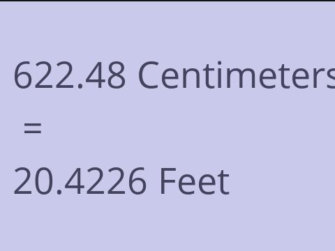 622.48 CM TO FEET