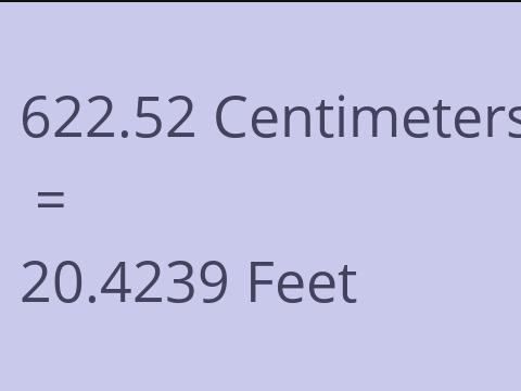 622.52 CM TO FEET