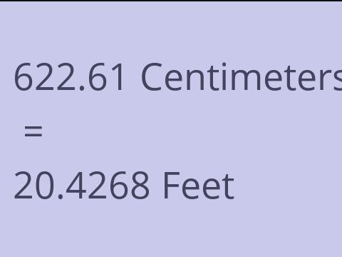 622.61 CM TO FEET