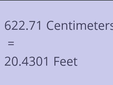 622.71 CM TO FEET