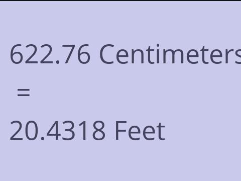 622.76 CM TO FEET