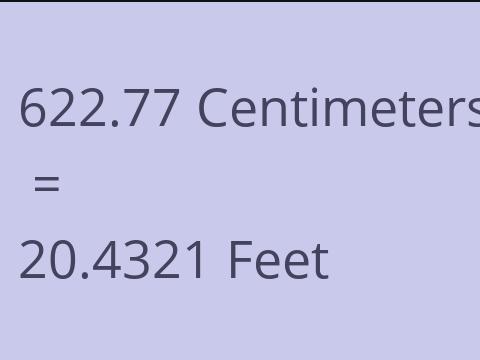 622.77 CM TO FEET