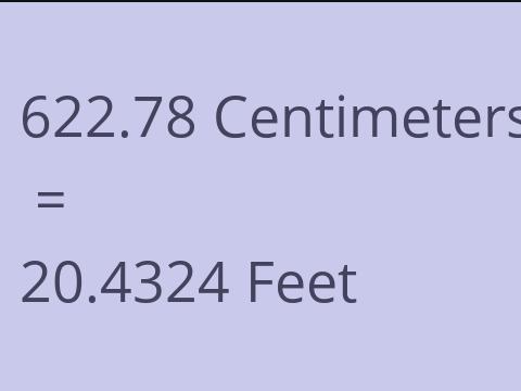 622.78 CM TO FEET