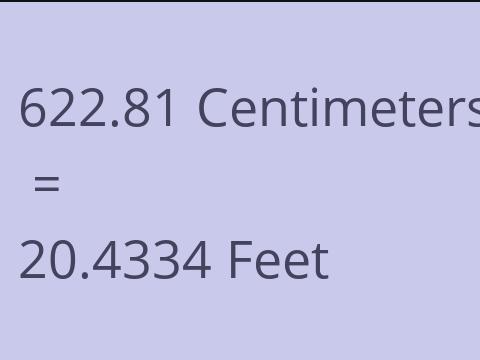 622.81 CM TO FEET